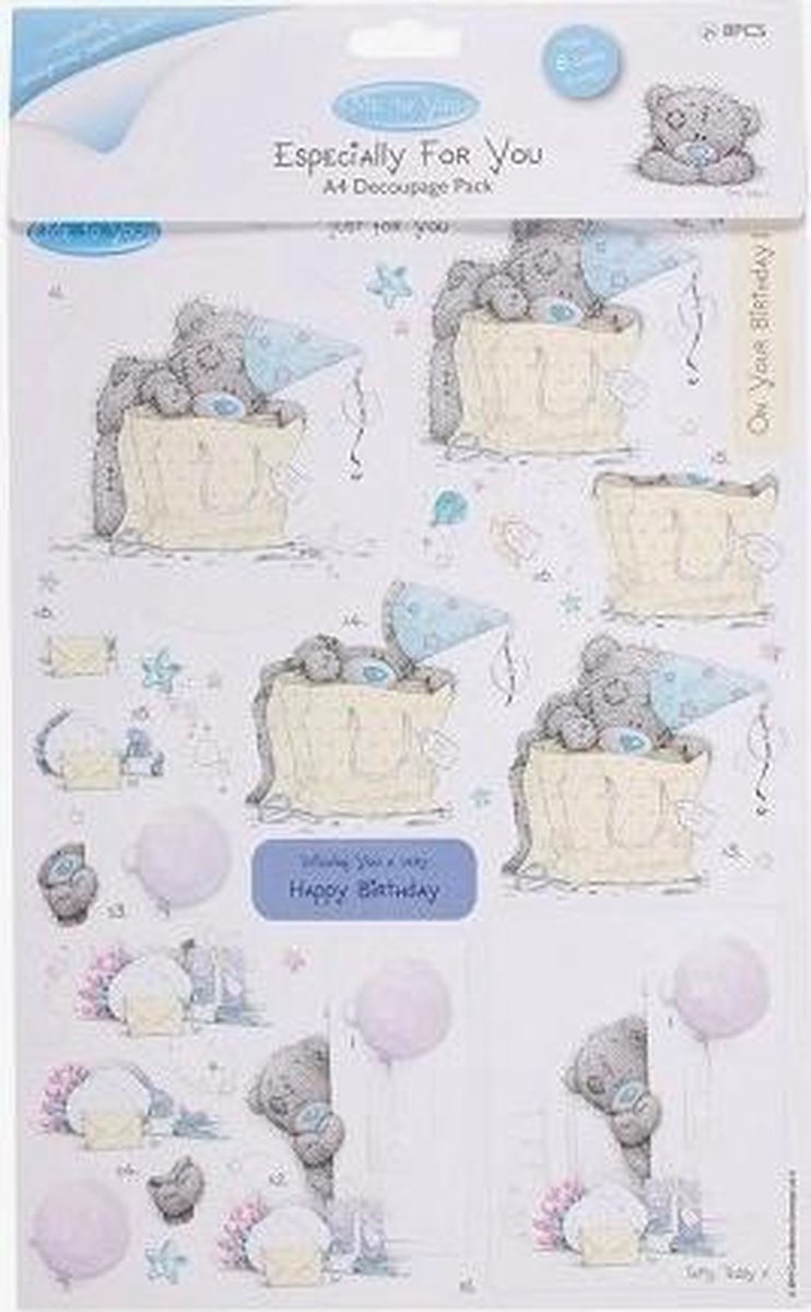 Me to You: A4 Decoupage Pack (Birthday) (MTY 169000)