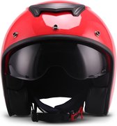 Moto S78 Rood, open JetHelm scooterhelm motorhelm, dameshelm, herenhelm S Small 53-54cm hoofdomtrek