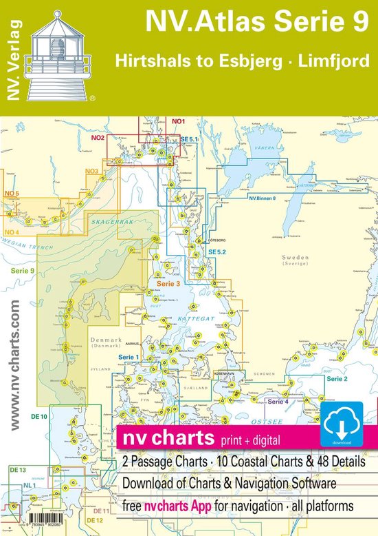 NV Atlas Serie 9 Deense Noordzeekust & Limfjord - NV Charts | 