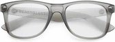 Freaky Glasses® - deluxe spacebril spiraal - festival bril - dames en heren - mat grijs
