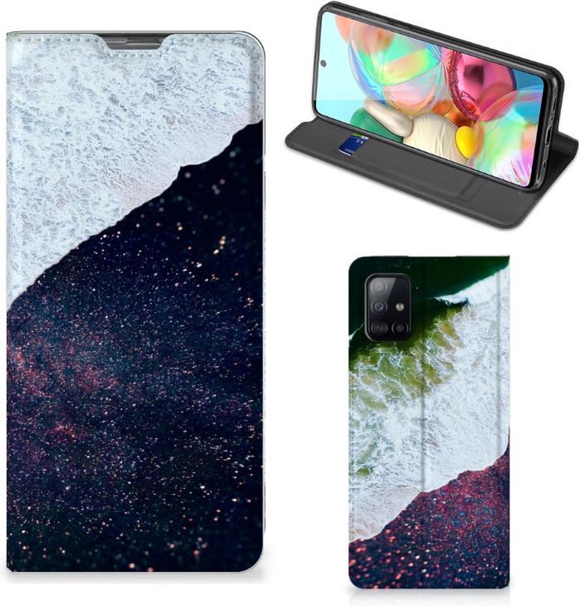 Samsung Galaxy A71 Stand Case Sea in Space