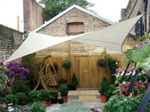 Zonnezeil - vierkant - 3.6 x 3.6 m - kleur: crème