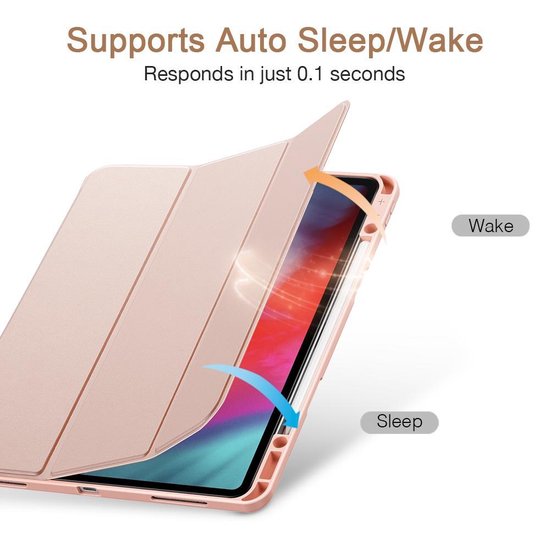 ESR - Housse pour tablette - iPad Pro 12.9 2020 - Rebound Pencil - Rose Gold
