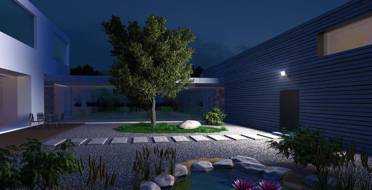 Steinel LED Buitenspot Xled ONE sensor wit