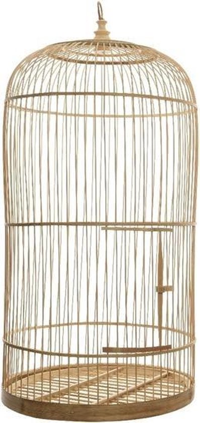 Decoratie vogelkooi 40 x 80 cm bamboe/hout - Woonaccessoires -... | bol.com