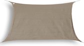 Waterdoorlatend Schaduwdoek - Zonnedoek - Zonnezeil - Tuin Zonnescherm - UV Bescherming & Weerbestendig - Rechthoek - 3x5 Meter - 100% HDPE - Taupe