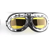 CRG chrome motorbril - geel glas
