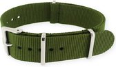 NATO Horlogeband G10 Military Nylon Strap - Original NATOS.com® - Legergroen 16mm