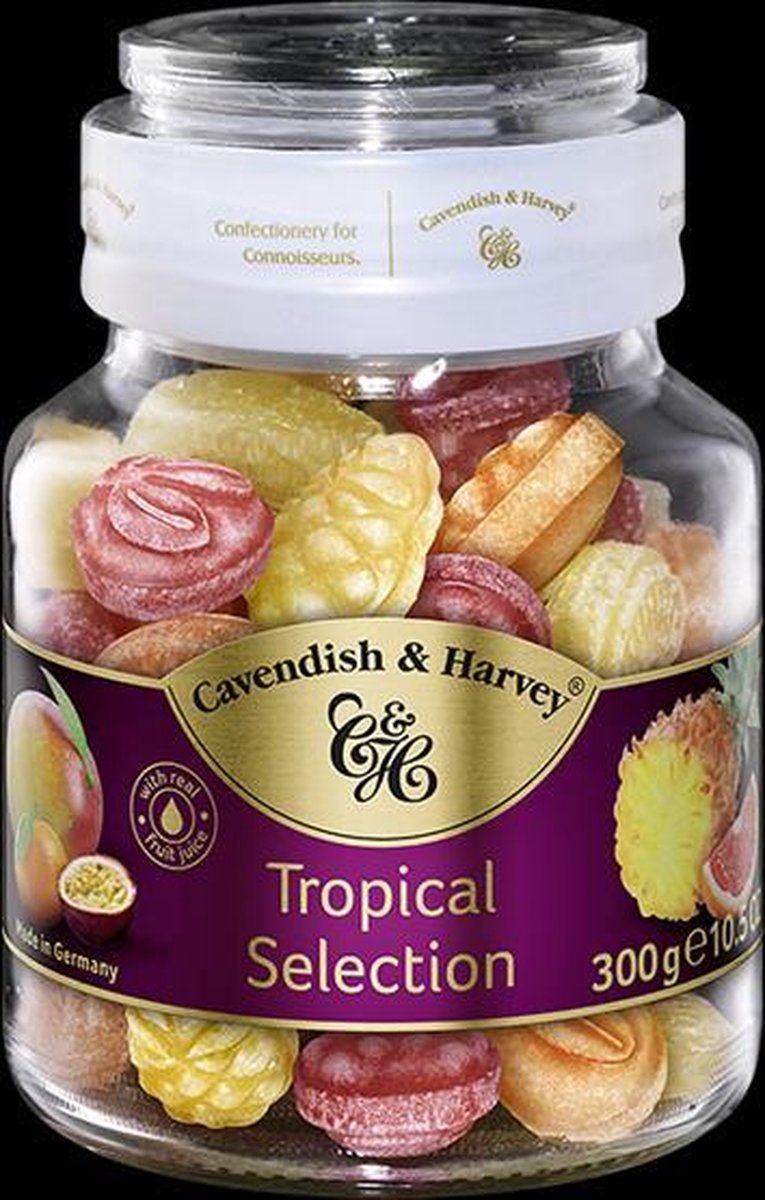 Cavendish & Harvey Snoeppot Tropical zuurtjes 6 x 300 gram