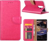 Nokia 7 Plus - Bookcase Roze - portemonee hoesje