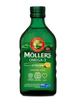 Möller's Omega-3 Citroen - 250 ml - Visolie - Levertraan - Voedingssupplement - Met vitamine D