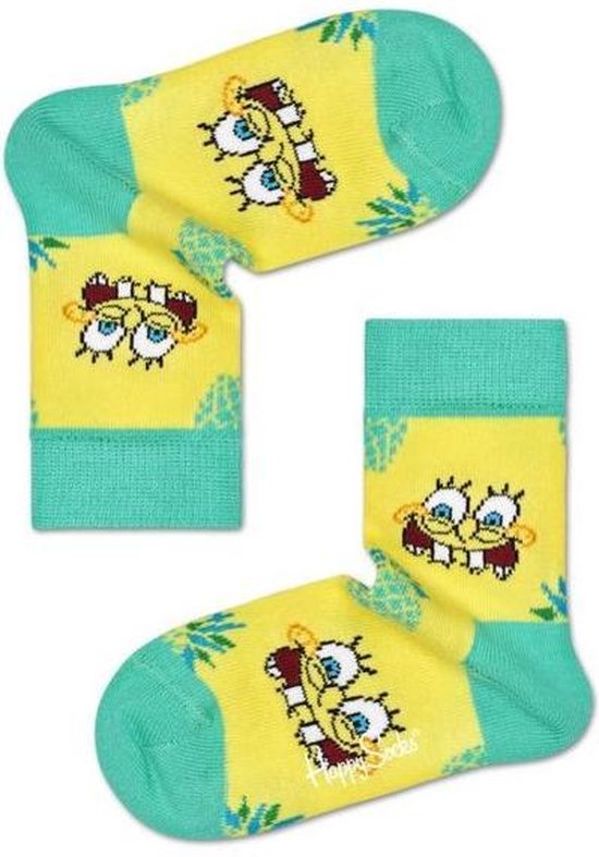 Happy Socks Sponge Bob Kids | Fineapple Suprise Sock, 4-6 jaar, Maat 28/31  | bol.com