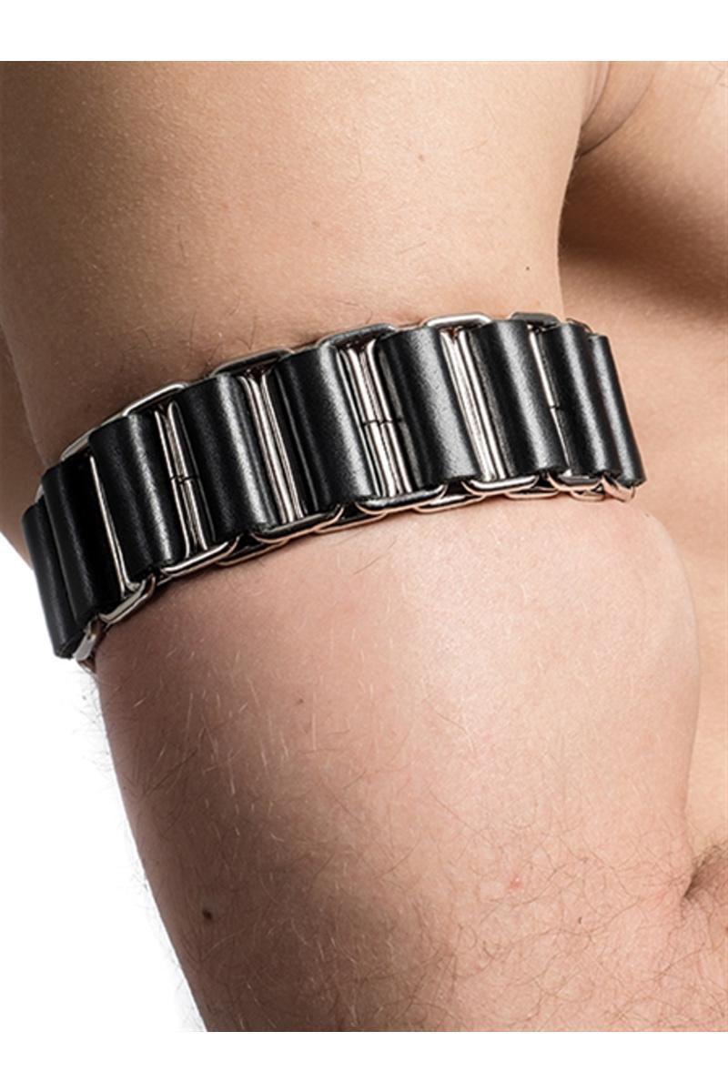 Mister b leren schakel armband large