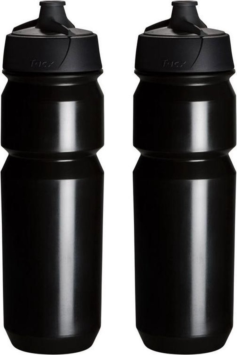 2 x Tacx Shanti Drinkbus 750 ml - zwart - Bidon - Drinkfles