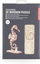 Kikkerland 3D puzzel van hout - In de vorm van een Zeepaardje - Vrijetijdsbesteding - Decoratief
