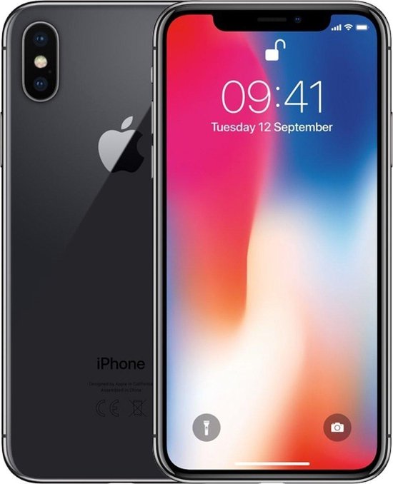 Apple iPhone X 64GB Space Grey Refubished B Grade door GSMBasix