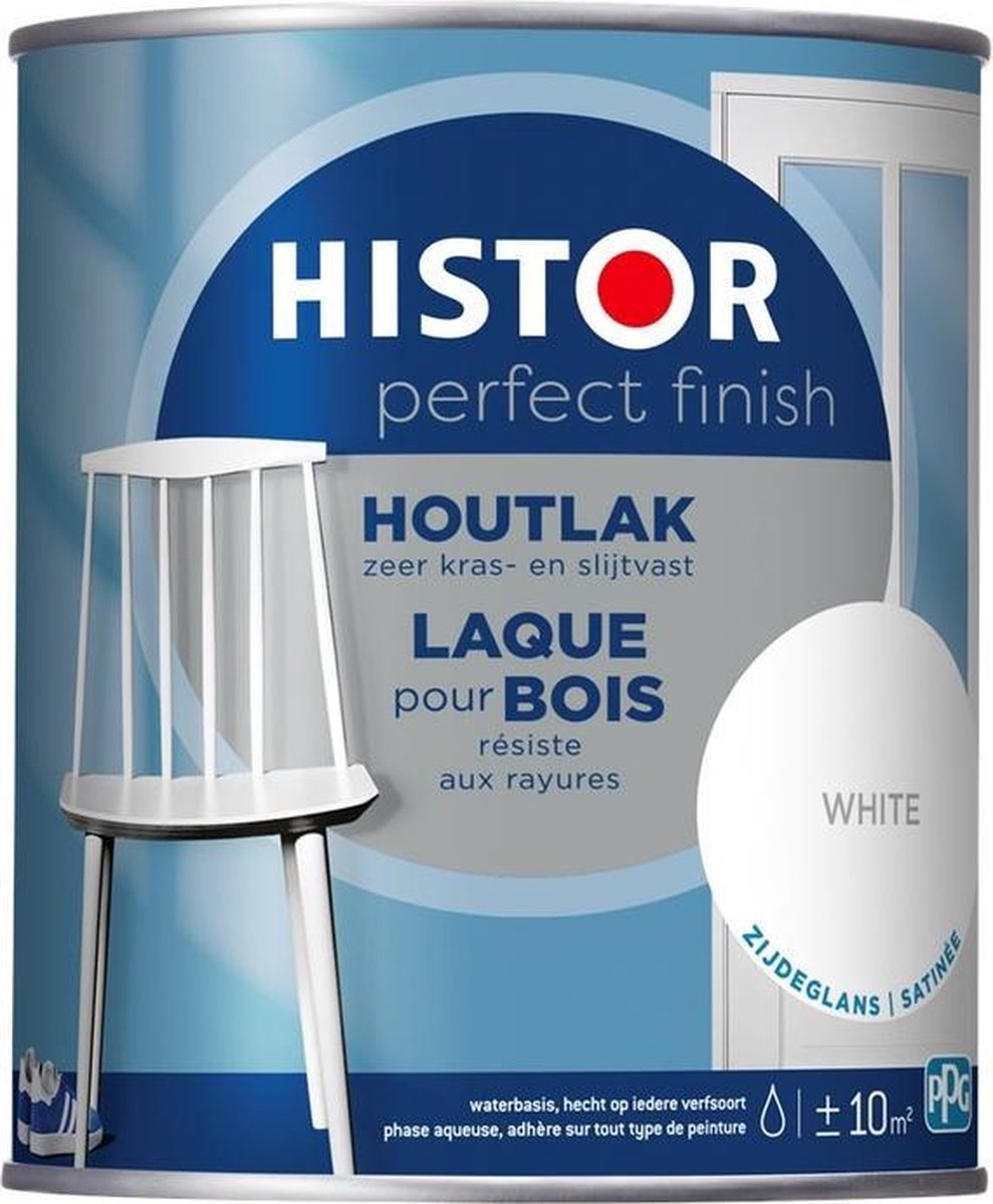 Histor Perfect Finish Houtlak Hoogglans - Wit - 2,5 liter