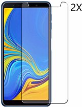 Ntech 2 Pack Screenprotector Geschikt voor Samsung Galaxy A7 (2018) Screenprotector|Tempered glass