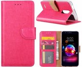 LG K10 (2018) portemonnee Hoesje met opbergvakjes Pink