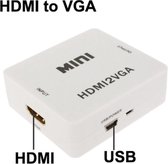 Garpex® HDMI naar VGA Converter met Audio - HD Resolutie HDMI naar VGA Adapter