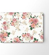 Lunso Geschikt voor MacBook Pro 16 inch (2019) vinyl sticker - Flower Pink