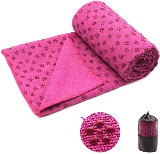 Samenwerken met Dwingend Sterkte Premium Yoga Handdoek voor Bescherming van je Yoga Mat met Siliconen Anti  Slip Noppen... | bol.com