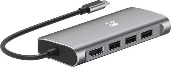 Hub multiport XtremeMac Type-C avec 8 ports, 3 x USB 3.0, USB C, HDMI, SD,  Ethernet | bol.com