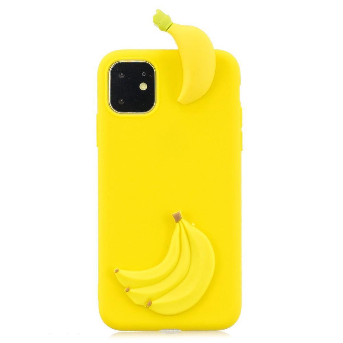 Speelse softcase met 3D bananen voor iPhone 11 Pro 5.8 inch - Geel