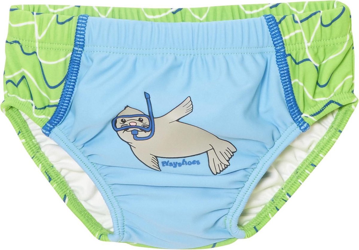 Goedkoopste Playshoes - herbruikbare zwemluier meisjes en jongens - blauw-groen - maat 74-80cm
