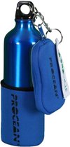 Aluminium fles 750 ml set blauw/blauw