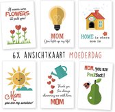 Kimago.nl - wenskaarten - kaartenset - ansichtkaarten - moederdag - mama - 6 stuks