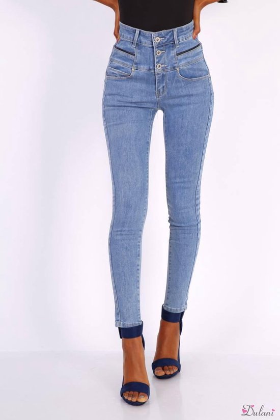 Mode Spijkerbroeken Hoge taille jeans DESIGNER’S DESIGNER\u2019S Hoge taille jeans lichtgrijs prints met een thema 