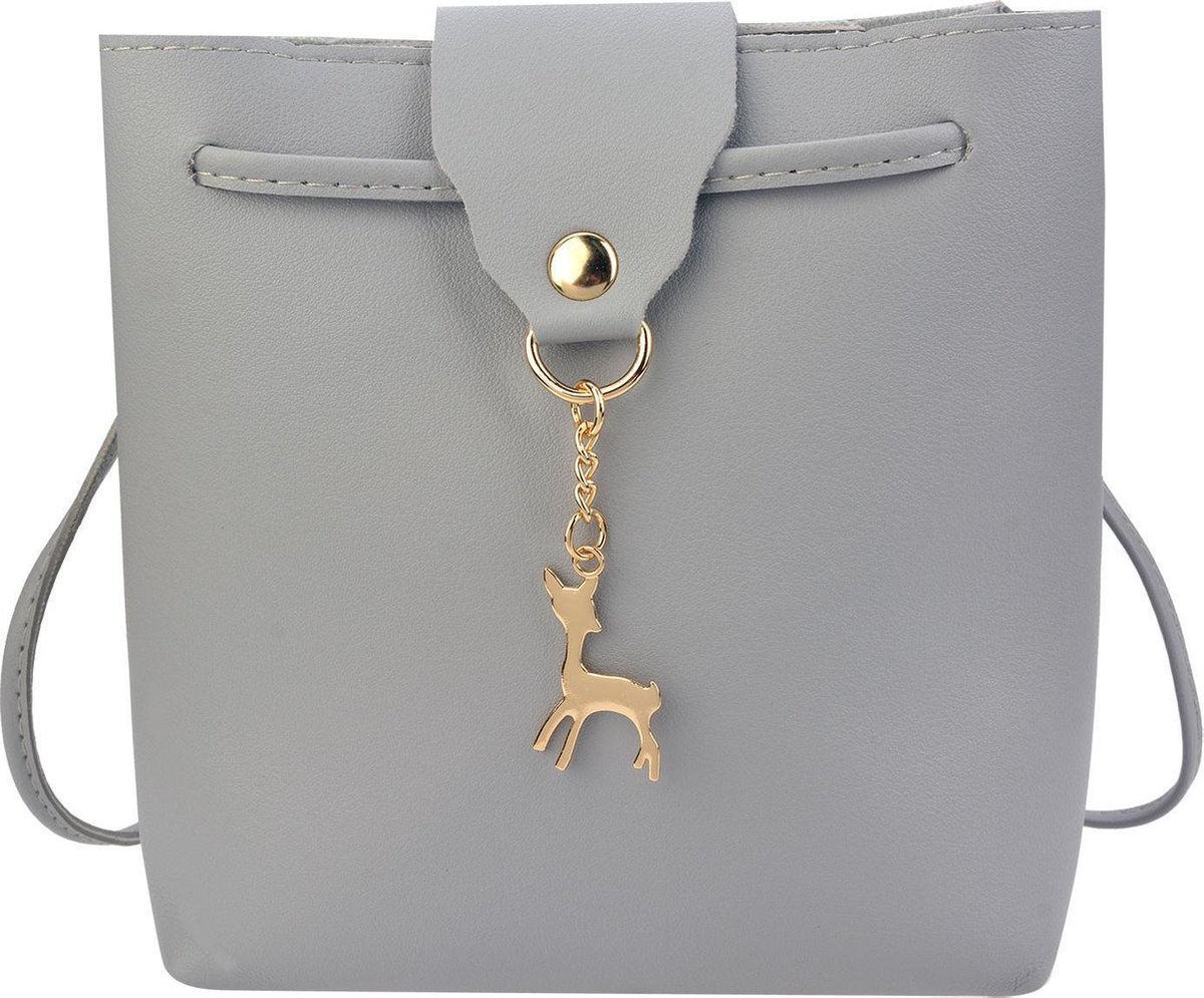 Tas | 18*19 cm | Grijs | Kunststof | Rechthoekig | Het | Melady | MLBAG0336G