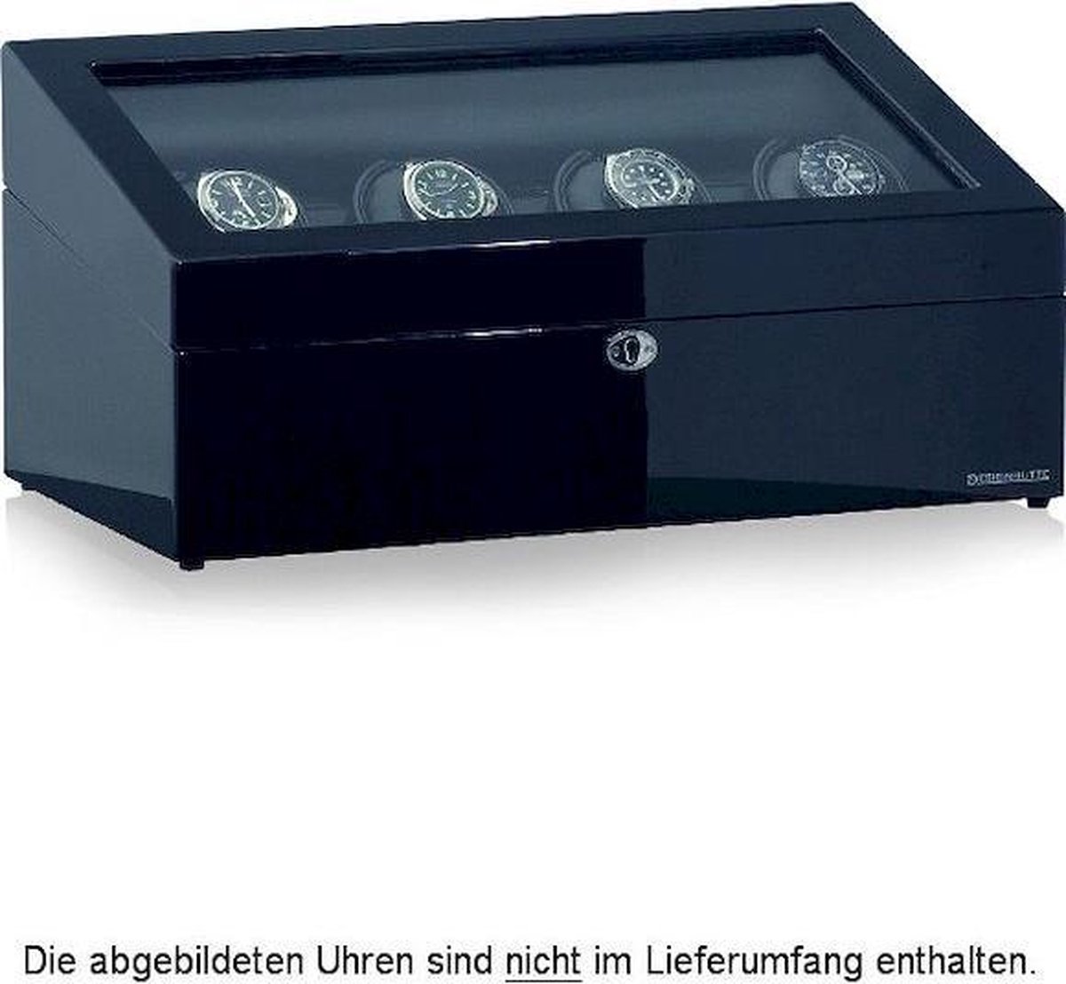 Designhütte - 70005-68 - Horloge oproller voor 4 Horloges - München 4 - zwart