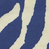 Acrisol Fiji Azul 1034 blauw wit zebra stof per meter buitenstoffen, tuinkussens, palletkussens