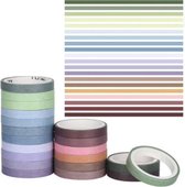 Moodadventures | Washi Tape | Set van 20 Rollen Pastel | 40 Meter