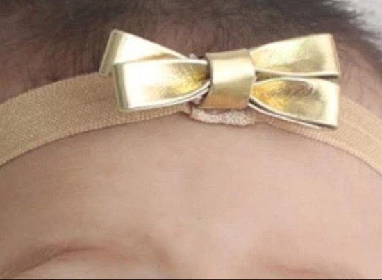 Baby Haarband- Goudkleurig- Strik- Stretch | bol.com