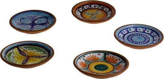 Vaisselle espagnole, 6 pièces d'assiettes à tapas, peintes à la main |  bol.com