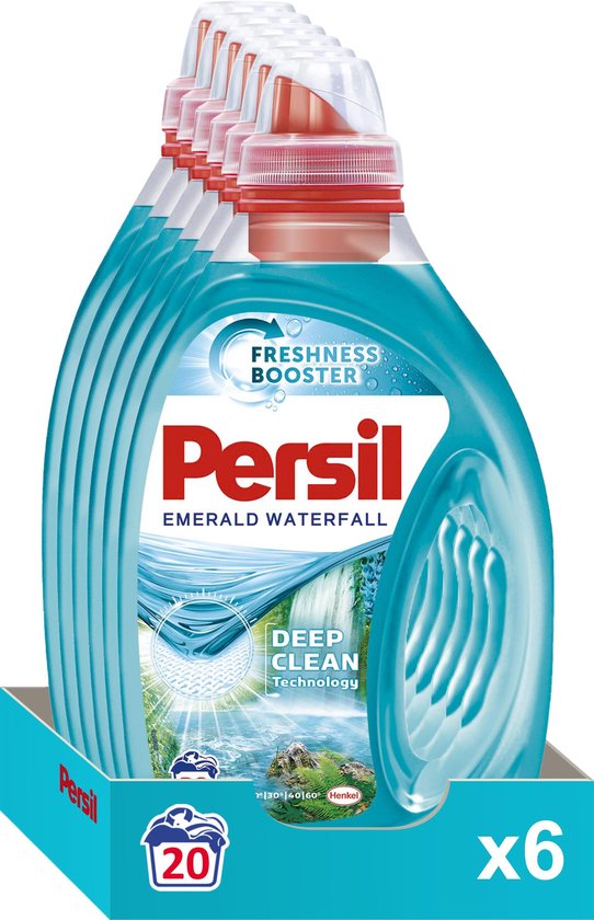 Persil Emerald Waterfall Gel - Vloeibaar Wasmiddel - Voordeelverpakking - 6 x 20 wasbeurten