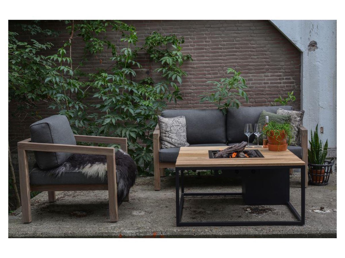 Cosi Cosiloft 100 Lounge - Table de feu - Gris avec blanc
