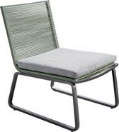 Yoi - Kome lounge chair alu dark grey/rope green/akarui