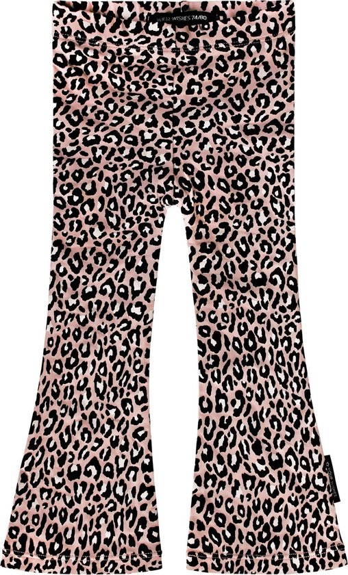Your Wishes Flared Legging Pink Leopard - Legging - Roze - Meisjes - Maat: 74/80