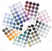 Moodadventures | Stickers | Set 8 Stickervellen Dots Colors | 192 Stickers Rond