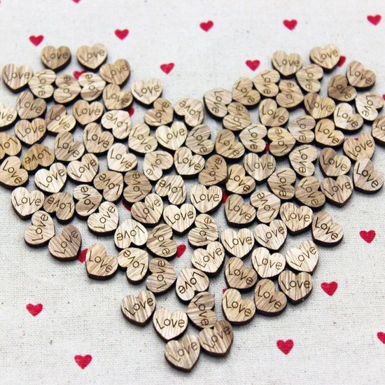 Giantree 100 stuks 3 cm houten harten voor etikettering en tafeldecoratie, hartdecoratie DIY knutsel onbehandeld ongeverfd Giantree 100 stuks 3 cm houten harten voor etikettering en tafeldecoratie, hartdecoratie DIY knutsel onbehandeld ongeverfd