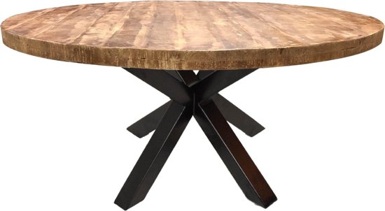 Bloedbad Goederen combineren Ronde tafel Bahia 130 cm doorsnede met X poot | bol.com