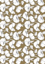 Cadeaupapier inpakpapier Bloemen Goud - Vellen: Gevouwen 50x70 - 250st - K601850/2 -250x70-250st.