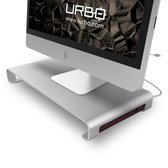 Urbo Monitorstandaard - Monitor verhoger met USB-C Hub - 3x USB-A + 1x USB-C - Aluminium