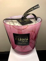 Victoria with Love - Bougie - Bougie parfumée - Marbre Pink - Rose - Petit Glas - Intérieur - 40 heures de combustion