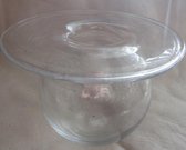 Glazen discus Vaas, dik glas, 16 x 21 cm