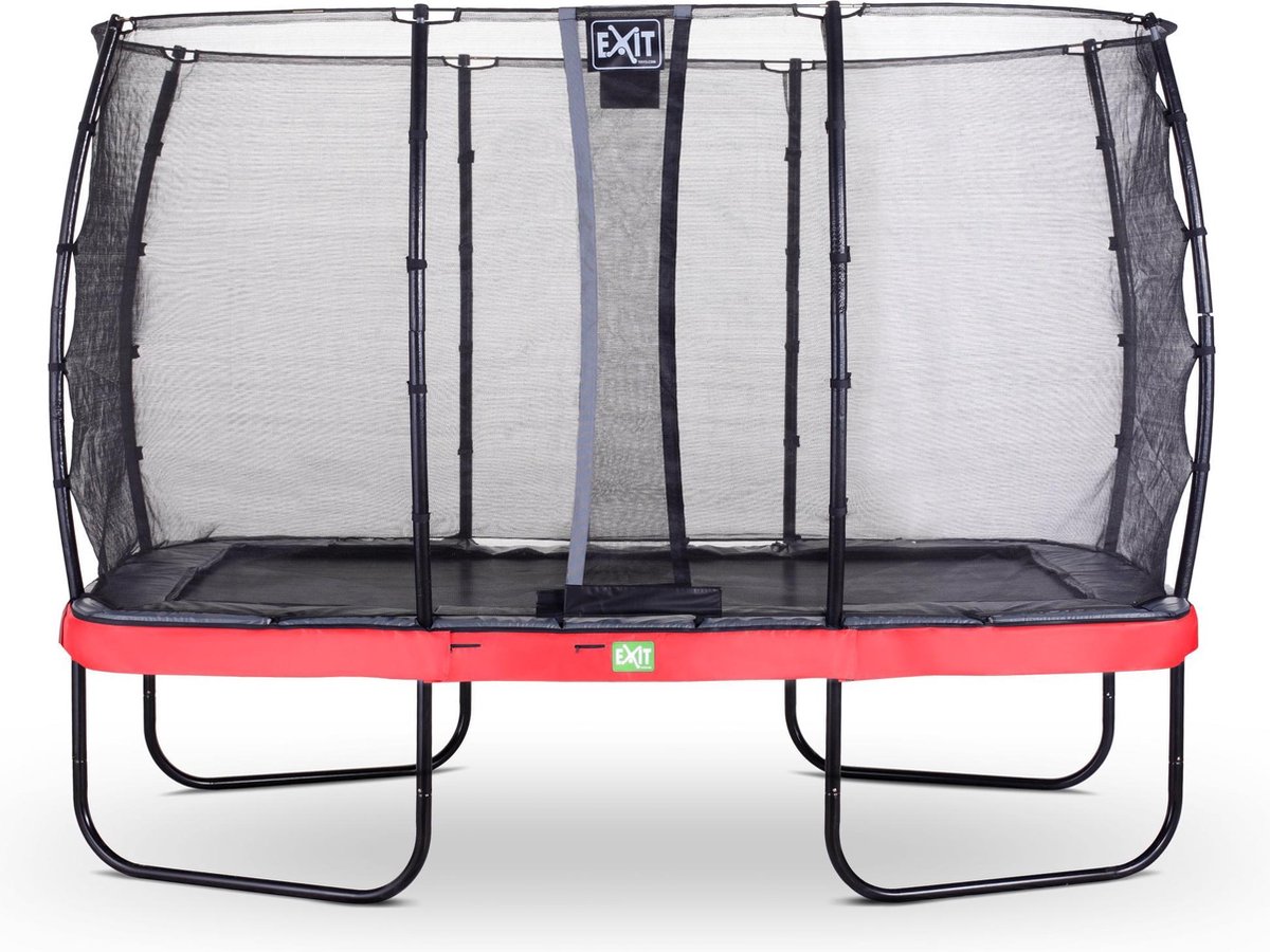 EXIT Elegant Premium trampoline 244x427cm met Deluxe veiligheidsnet - rood